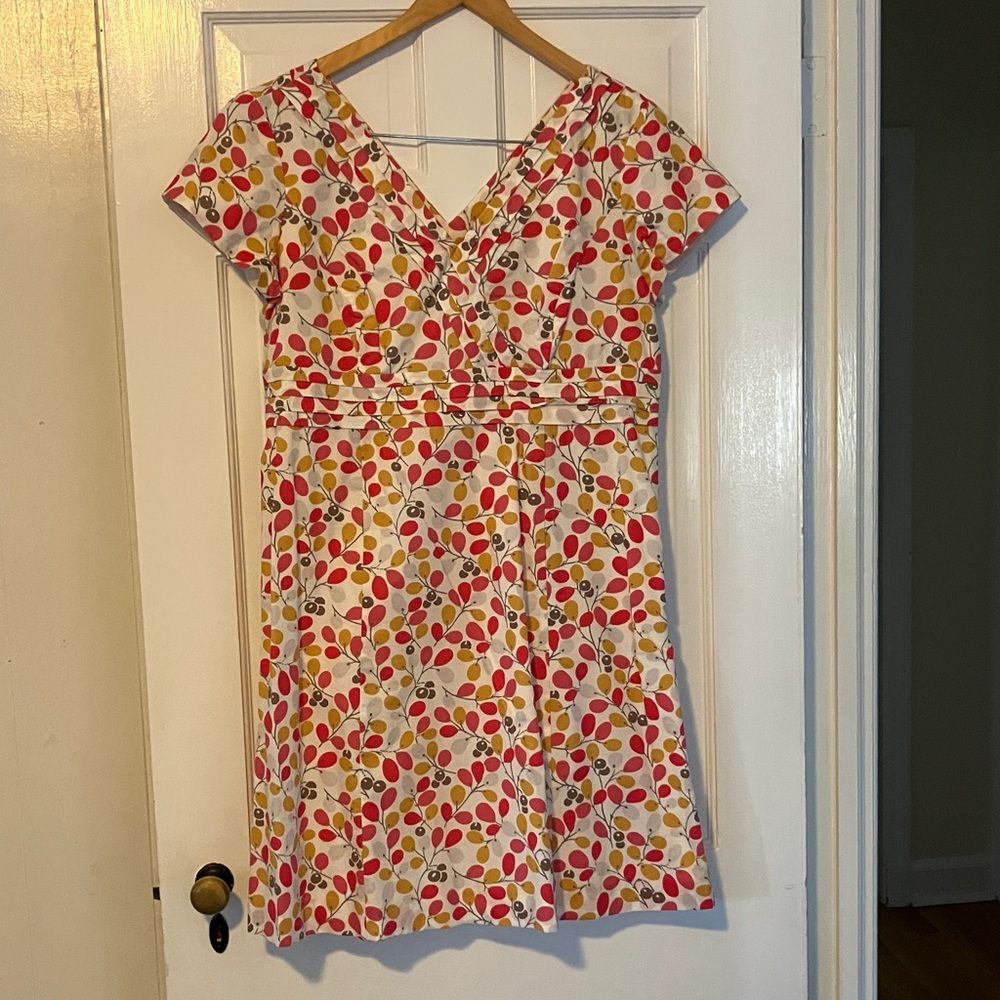 Boden Charming Print Regatta Cotton Dress